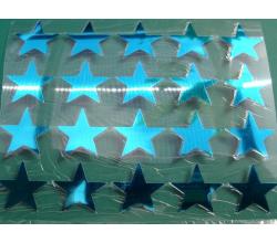 20 Buegelpailletten Sterne Spiegel blau